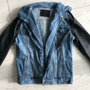 BLANKNYC Leather Jean Jacket